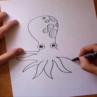 Como pintar um polvo